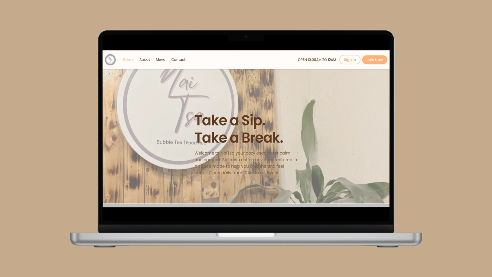 Nai Tsa Ordering System storefront interface with product grid